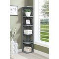 Convenience Concepts Omega 5 Tier Corner Bookcase - Gray CO54163